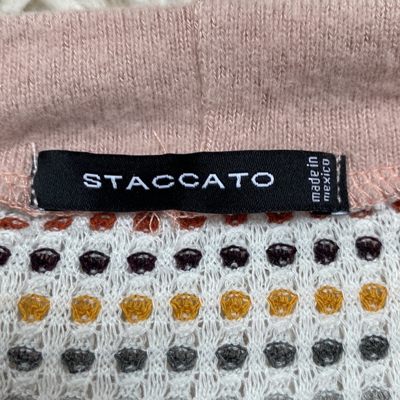 Staccato Hacci Mixed Media Top 💗 Pink White Multi - Picture 13 of 14